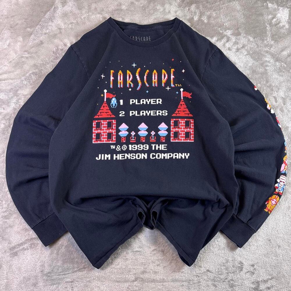 Farscape Loot Crate Long Sleeve Tee L Jim Henson 1999 Retro Game Graphic